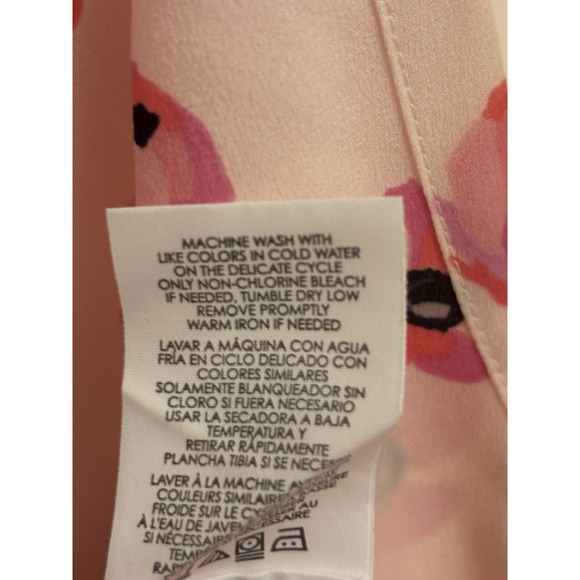 CAbi Women's #5218 Floating Poppies Tie Back Halter Tank Pink Floral Size XS - Picture 5 of 10